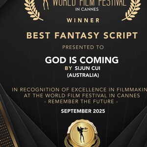 World Film Festival in Cannes — Best Fantasy Script